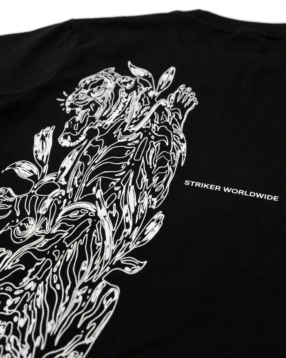 Pre-Order TIGER BLOOM BLACK T-SHIRT