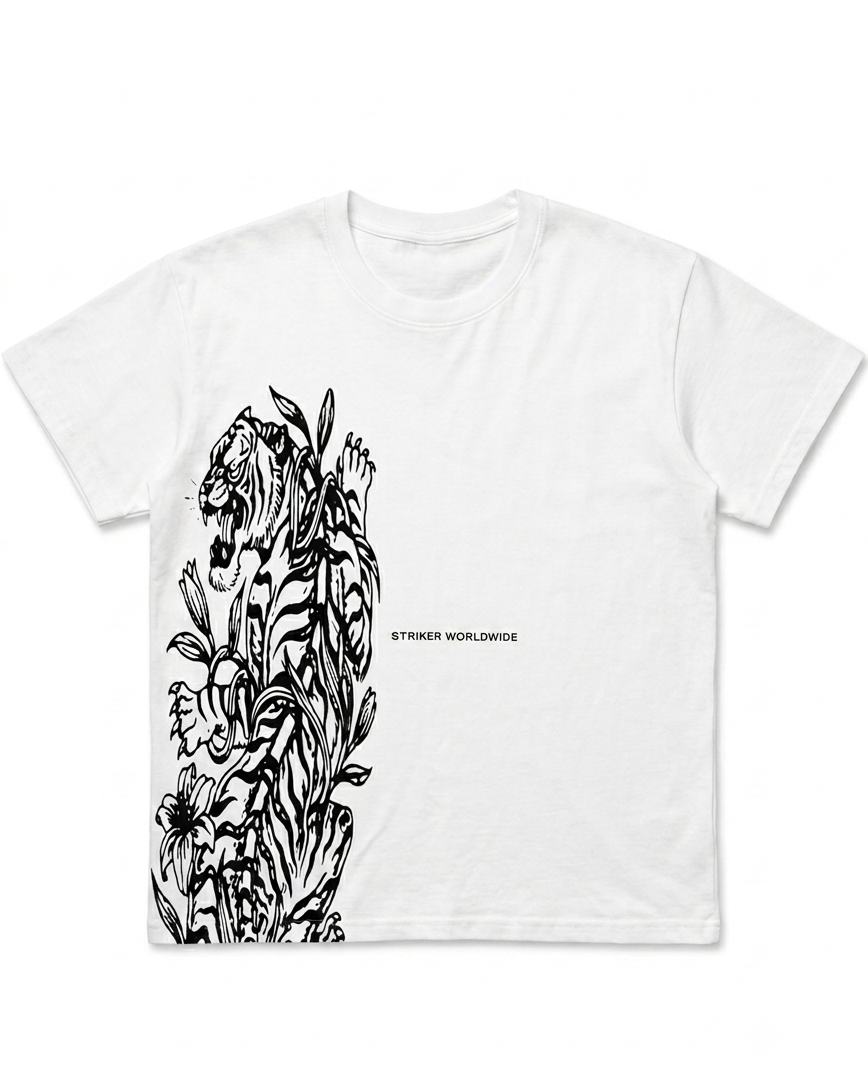 Pre-Order TIGER BLOOM WHITE T-SHIRT