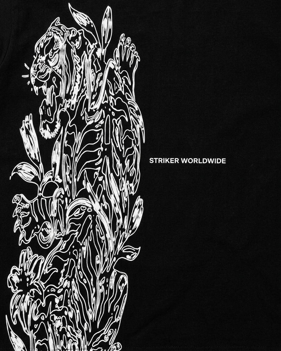 Pre-Order TIGER BLOOM BLACK T-SHIRT