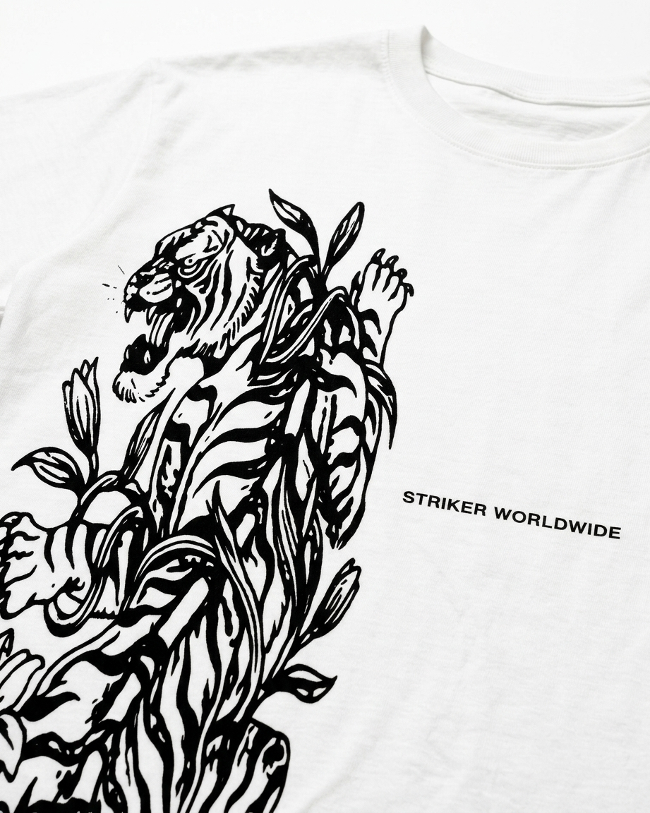 Pre-Order TIGER BLOOM WHITE T-SHIRT