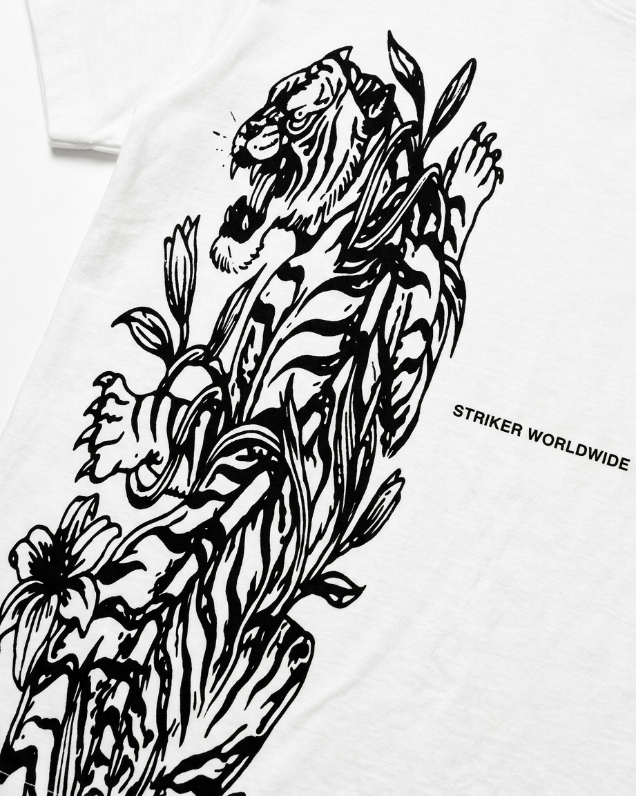 Pre-Order TIGER BLOOM WHITE T-SHIRT